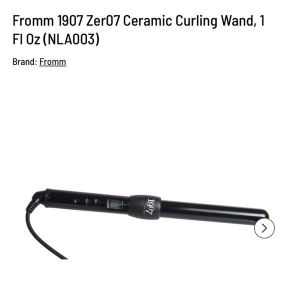 Fromm 1907 Zer07 Ceramic Hair Curling Wand Iron Curler - Picture 2 of 7